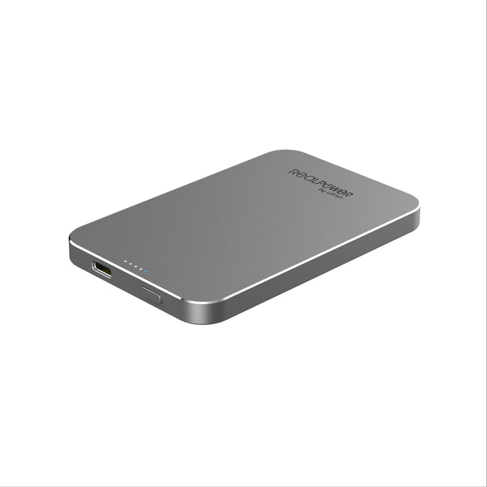 EAN 4040895010926 - RealPower PB-5000 Mag Polímero de litio 5000 mAh Cargador inalámbrico Gris imagen 2