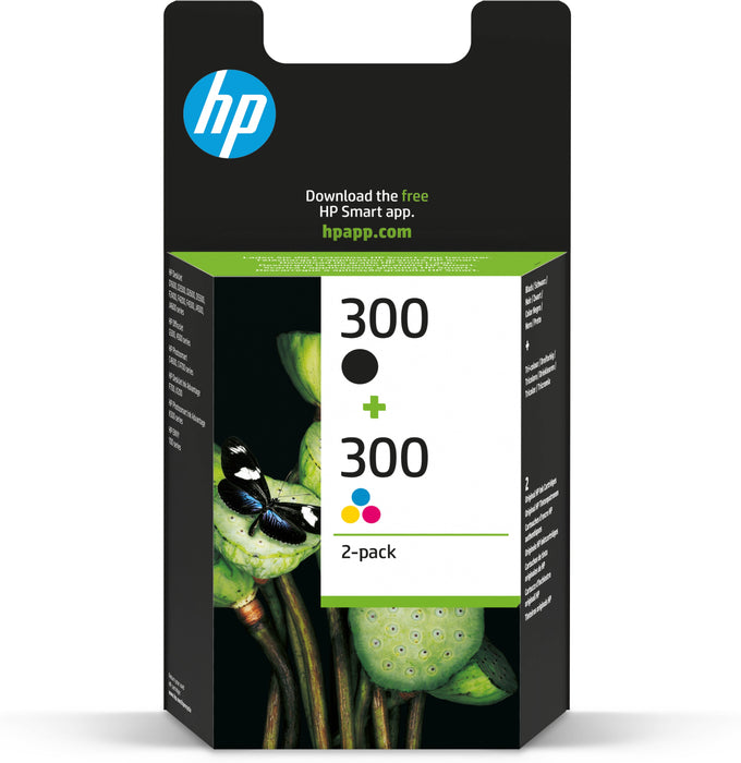 EAN 0884962770160 - HP 300 2-pack Black/Tri-color Original Ink Cartridges cartucho de tinta 2 pieza(s) Rendimiento estándar N imagen 1