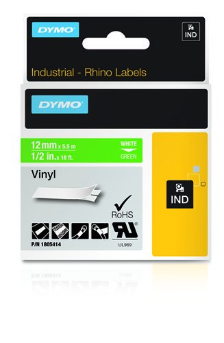 EAN 0071701059703 - DYMO 1805414 cinta para impresora de etiquetas Blanco sobre verde imagen 1