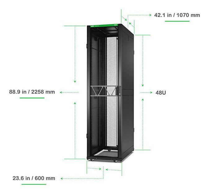 EAN 731304642275 - APC AR3107B2 armario rack 48U Rack o bastidor independiente Negro imagen 4