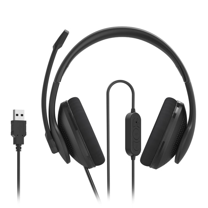 EAN 4047443471680 - Hama HS-USB300 V2 Auriculares Alámbrico Diadema Oficina/Centro de llamadas USB tipo A Negro imagen 3
