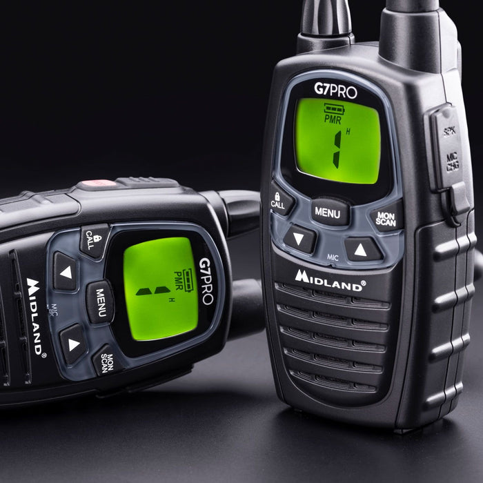 EAN 8011869201943 - Midland G7 Pro Walkie Talkie two-way radios 69 canales 446.00625 - 446.09375 MHz Negro imagen 9