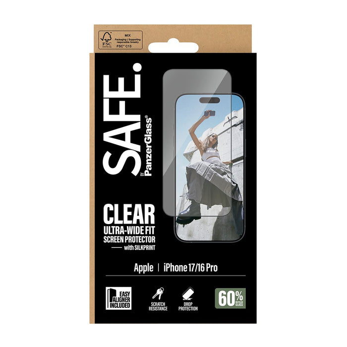 EAN 5715685029714 - PanzerGlass SAFE. by ® Screen Protector w. Black Frame iPhone 17 | 16 Pro | Ultra-Wide Fit w. EasyAligner imagen 3