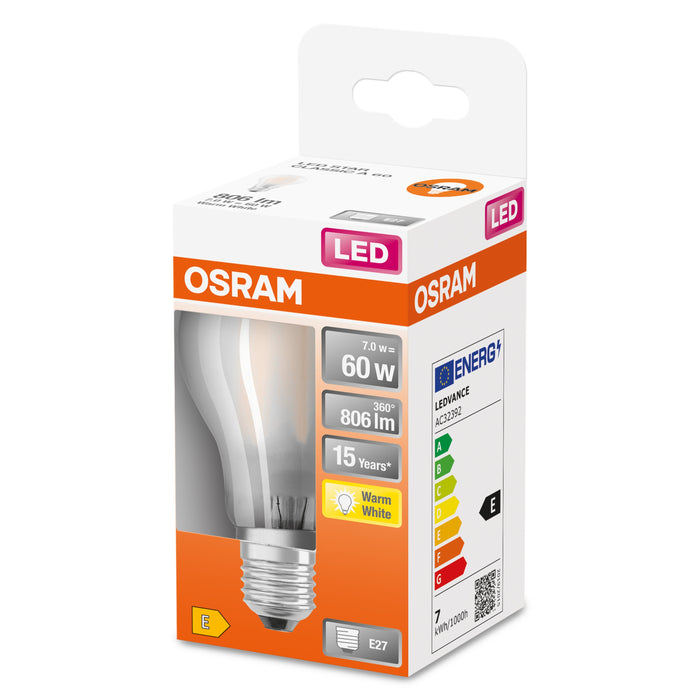 EAN 4058075112506 - Osram STAR lámpara LED Blanco cálido 2700 K 6,5 W E27 E imagen 3