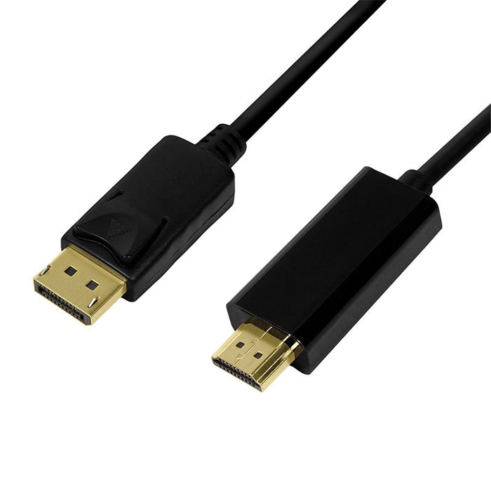EAN 4052792052282 - LogiLink CV0126 adaptador de cable de vídeo 1 m DisplayPort HDMI tipo A (Estándar) Negro imagen 1