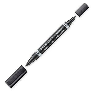 EAN 4007817348437 - Staedtler Lumocolor Duo marcador permanente Punta redonda/fina Negro 1 pieza(s) imagen 1