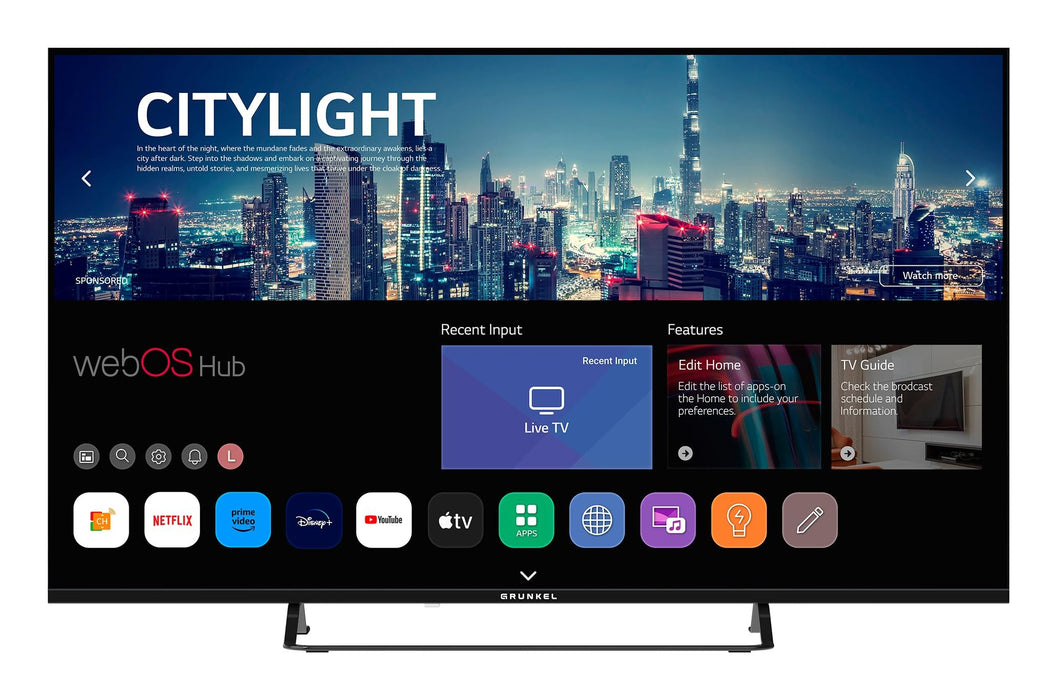 EAN 8426156018744 - Grunkel LED-5025QLEDW Televisor 127 cm (50") 4K Ultra HD Smart TV Wifi Negro imagen 2