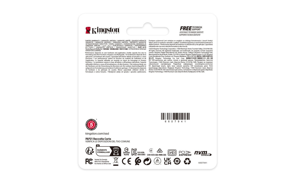 EAN 0740617349979 - Kingston Technology NV3 2 TB PCI Express 4.0 3D NAND imagen 4