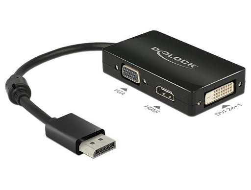 EAN 4043619626564 - DeLOCK 0.16m DisplayPort/VGA+HDMI+DVI 0,16 m VGA (D-Sub)+ HDMI + DVI Negro imagen 1