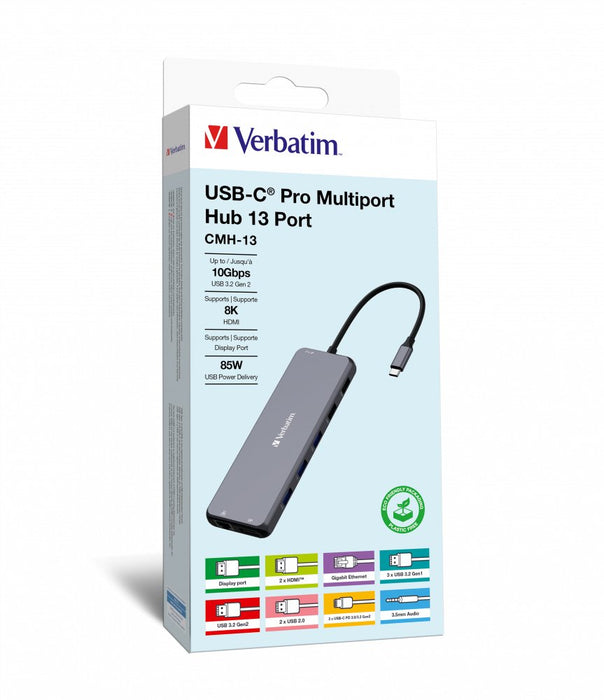 EAN 0023942321538 - Verbatim CMH-13 USB Tipo C 10000 Mbit/s Plata imagen 1