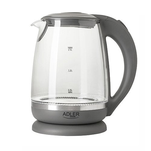 EAN 5902934834230 - Adler AD 1286 tetera eléctrica 2 L 2200 W Gris, Transparente imagen 1