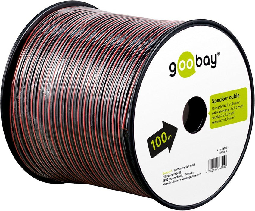EAN 4040849567056 - Goobay 56705 cable de audio 100 m Negro, Rojo imagen 6