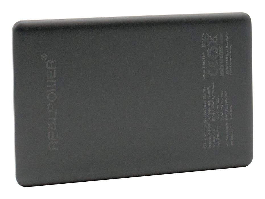 EAN 4040895012760 - RealPower PB-5000 MAG 5000 mAh Cargador inalámbrico Titanio imagen 2