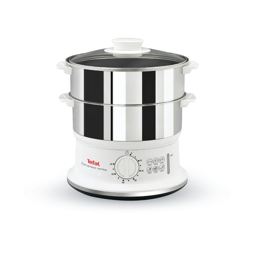 EAN 3045386378463 - Tefal VC1451 vaporizador 2 cesta(s) Independiente 900 W Blanco, Acero inoxidable imagen 1