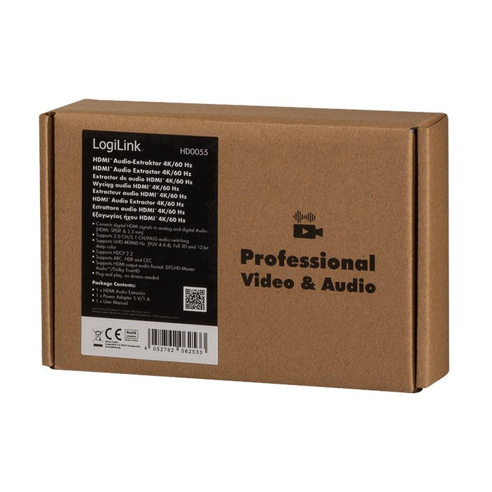 EAN 4052792062533 - LogiLink HD0055 convertidor de audio Negro imagen 9