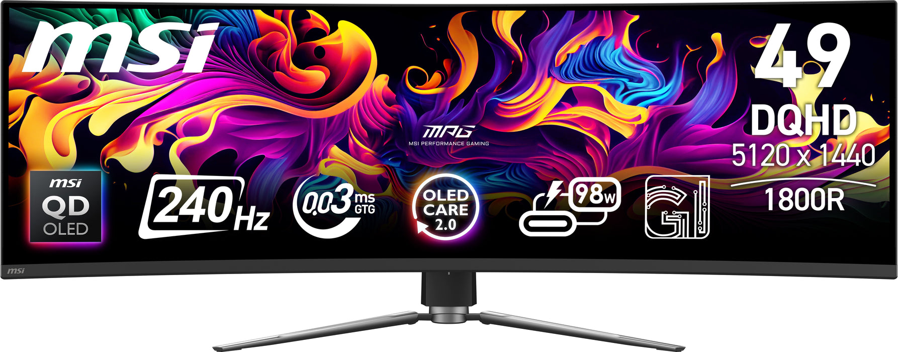 EAN 4711377237932 - MSI MPG 491CQPX QD-OLED pantalla para PC 124,5 cm (49") 5120 x 1440 Pixeles Dual QHD Negro imagen 22