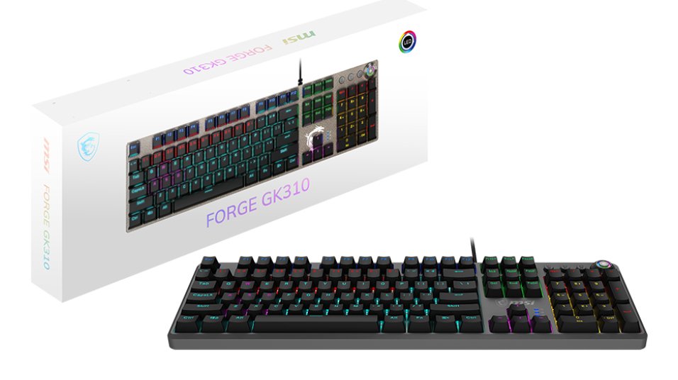 EAN 4711377209786 - MSI FORGE GK310 RED US teclado Juego USB QWERTY Internacional de EE.UU. Negro imagen 4