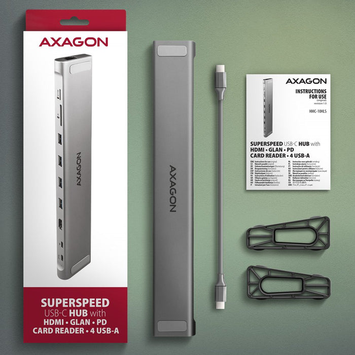 EAN 8595247907530 - Axagon HMC-10HLS base para portátil y replicador de puertos Alámbrico USB 3.2 Gen 1 (3.1 Gen 1) Type-C Ne imagen 10