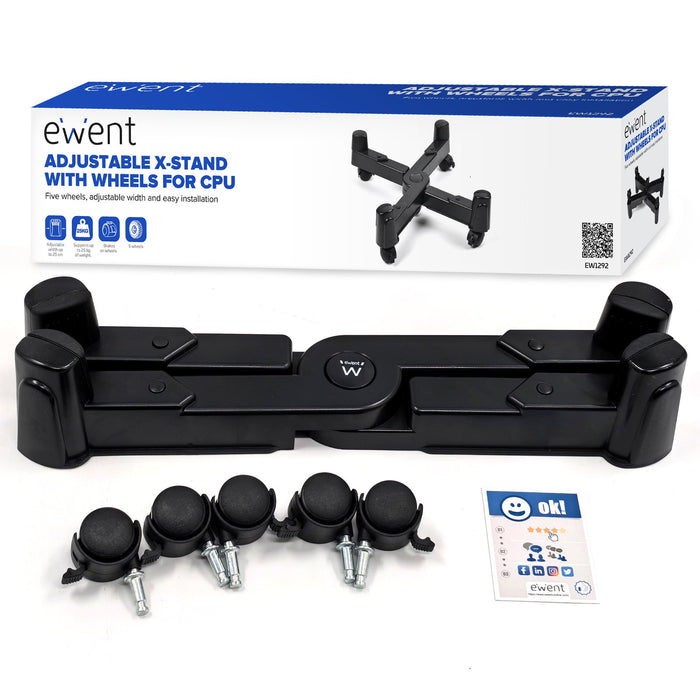 EAN 8052101434101 - Ewent EW1292 soporte de CPU Carro para equipo informático Negro imagen 2