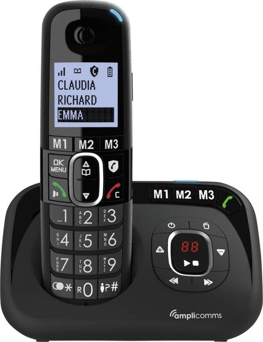 EAN 3700601423358 - amplicomms BigTel 1582 Duo Teléfono DECT Identificador de llamadas Negro imagen 2