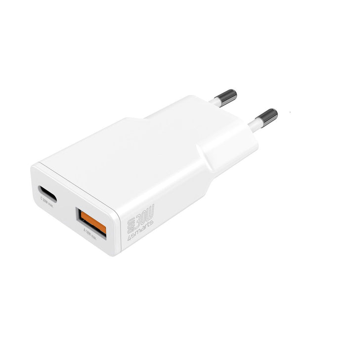 EAN 4252011910267 - 4smarts PDPlug Duos Slim Smartphone, Tableta Blanco Corriente alterna Carga rápida Interior imagen 1