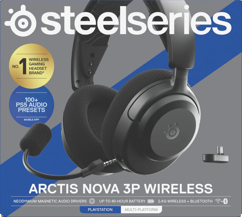 EAN 5707119059510 - Steelseries Arctis Nova 3P Auriculares Inalámbrico Diadema Música/uso diario Bluetooth Negro imagen 8