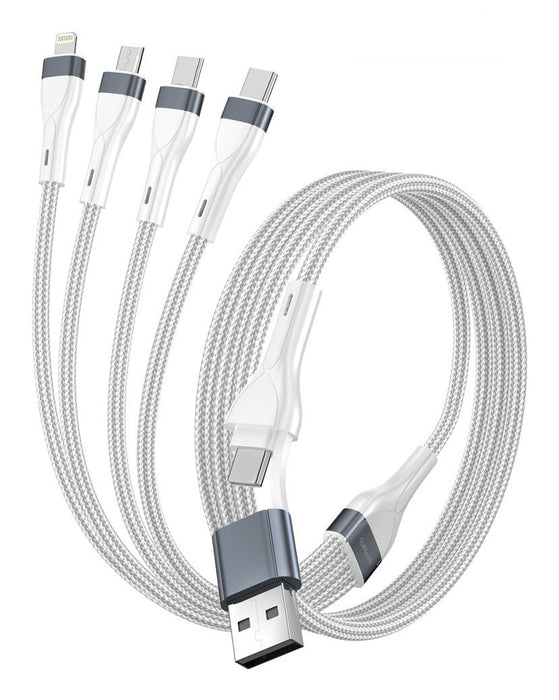 EAN 4252011910175 - 4smarts 541299 cable USB 0,25 m USB C USB C/Micro USB-A/Lightning Plata, Blanco imagen 2