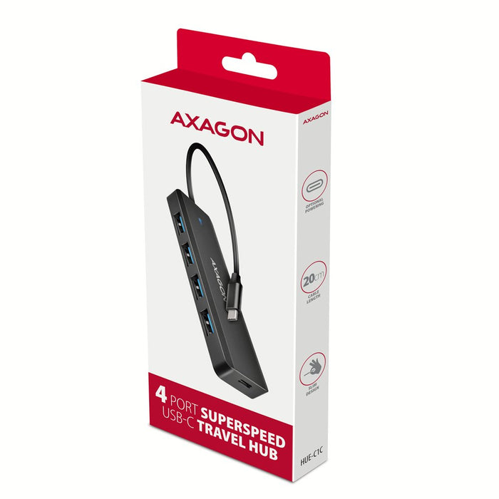 EAN 8595247907684 - Axagon HUE-C1C hub de interfaz USB 3.2 Gen 1 (3.1 Gen 1) Type-C 5000 Mbit/s Negro imagen 7