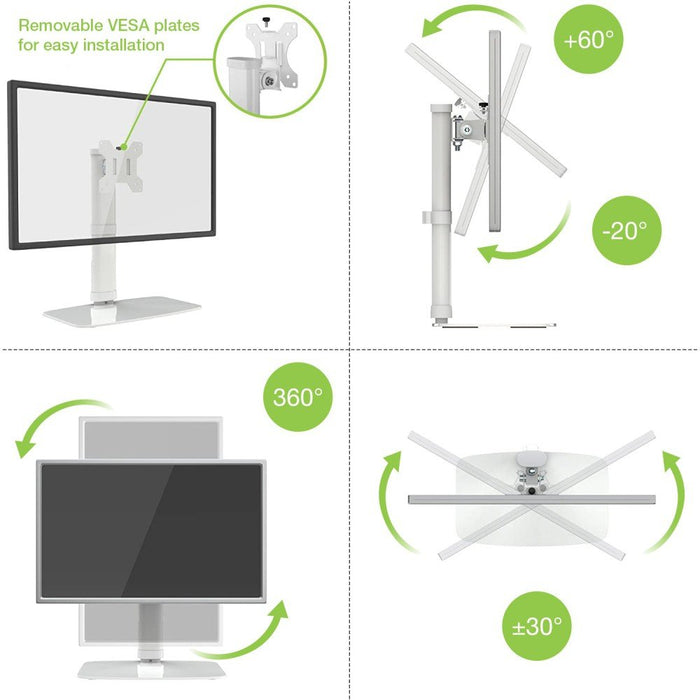 EAN 8051128102765 - Techly ICA-LCD 260 soporte para monitor 68,6 cm (27") Escritorio Blanco imagen 5