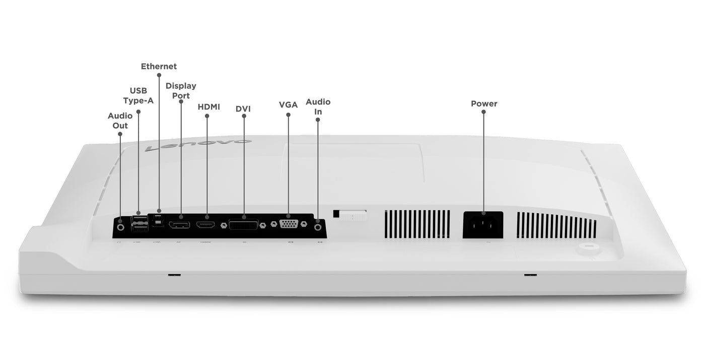 EAN 0197531646446 - Lenovo C24d-20 LED display 61 cm (24") 1920 x 1200 Pixeles Full HD Gris, Blanco imagen 10