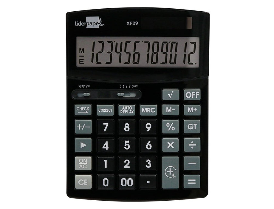 EAN 8423473040885 - Liderpapel XF29 calculadora Escritorio Calculadora básica Negro imagen 1