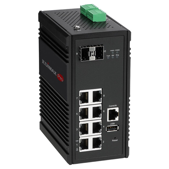 EAN 4717964703248 - Edimax IGS-5208 switch Gestionado Gigabit Ethernet (10/100/1000) Negro imagen 4