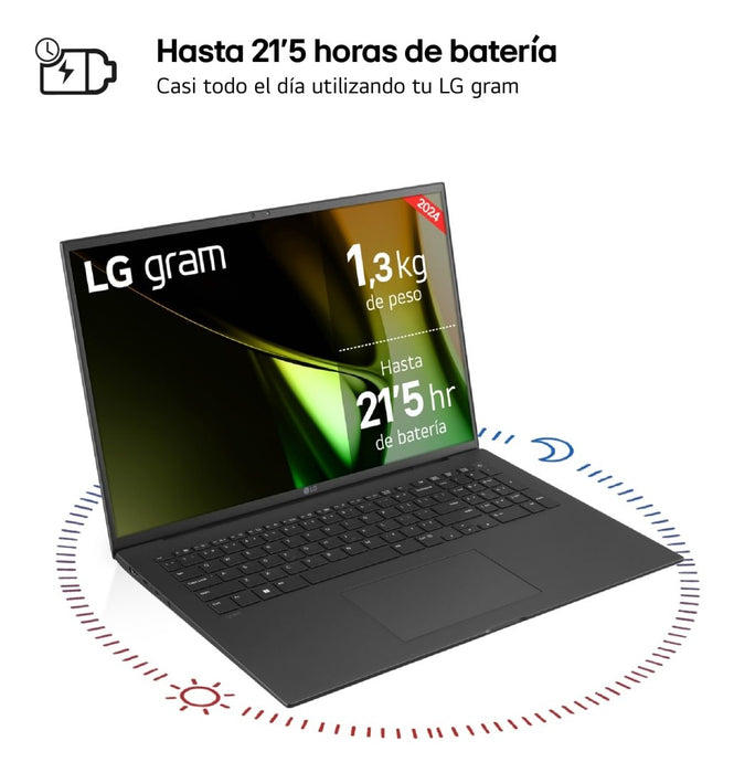 EAN 8806084421746 - LG Gram 17Z90S Intel Core Ultra 7 155H Portátil 43,2 cm (17") WQXGA 16 GB LPDDR5-SDRAM 512 GB SSD Wi-Fi 6 imagen 5