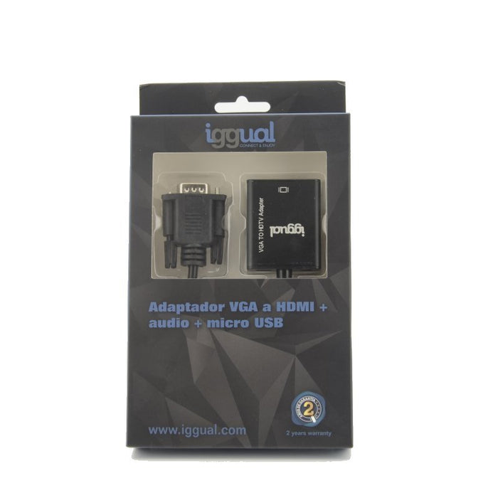 EAN 8435364317297 - iggual IGG317297 adaptador de cable de vídeo 0,25 m VGA (D-Sub) Negro imagen 1