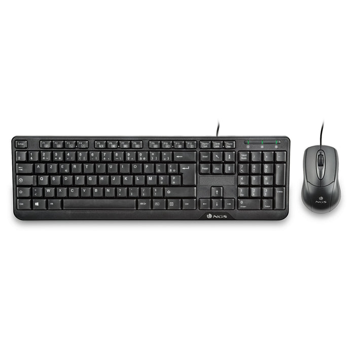 EAN 8435430609721 - NGS Cocoa Kit, AZERTY, FR teclado Ratón incluido Universal USB Francés Negro imagen 2