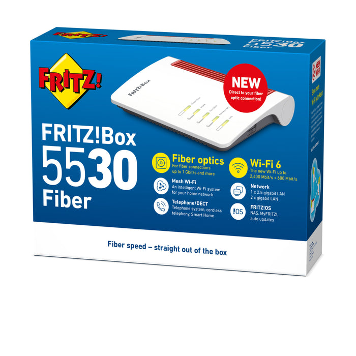 EAN 4023125029592 - Box FRITZ! 5530 (WITH SFP XGSPON) router inalámbrico Gigabit Ethernet Doble banda (2,4 GHz / 5 GHz) Blanc imagen 4