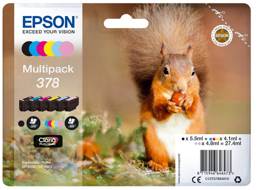 EAN 8715946646473 - Epson Squirrel C13T37884010 cartucho de tinta 1 pieza(s) Original Rendimiento estándar Negro, Cian, Cian  imagen 1