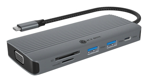 EAN 4250078174783 - ICY BOX IB-DK4040a-CPD Alámbrico USB 3.2 Gen 1 (3.1 Gen 1) Type-C Aluminio, Plata imagen 1