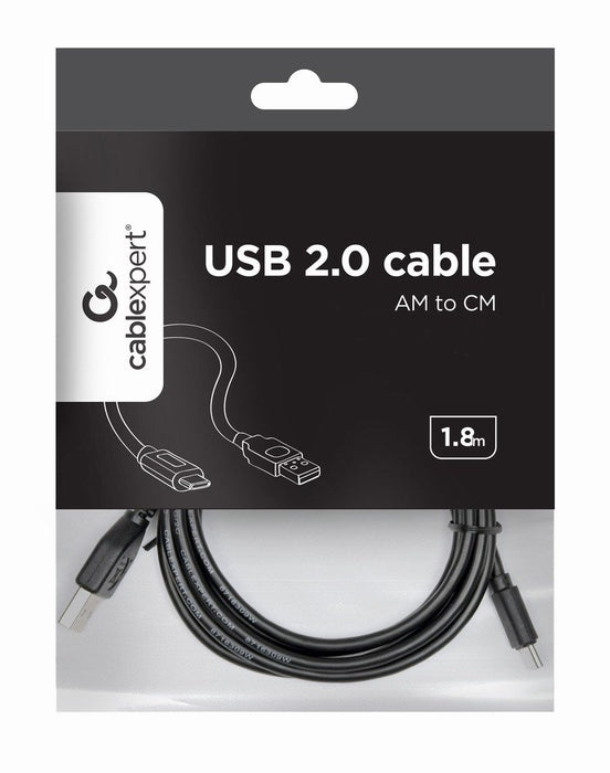 EAN 8716309086554 - Gembird Kabel / Adapter cable USB USB 2.0 1,8 m USB A USB C Negro imagen 3