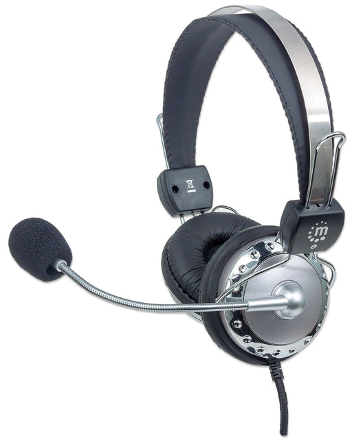 EAN 0766623175517 - Manhattan 175517 auricular y casco Auriculares Alámbrico Diadema Llamadas/Música Gris imagen 2