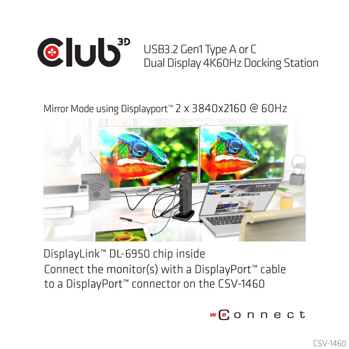 EAN 8719214470777 - CLUB3D CSV-1460 base para portátil y replicador de puertos Alámbrico USB 3.2 Gen 1 (3.1 Gen 1) Type-A Neg imagen 6