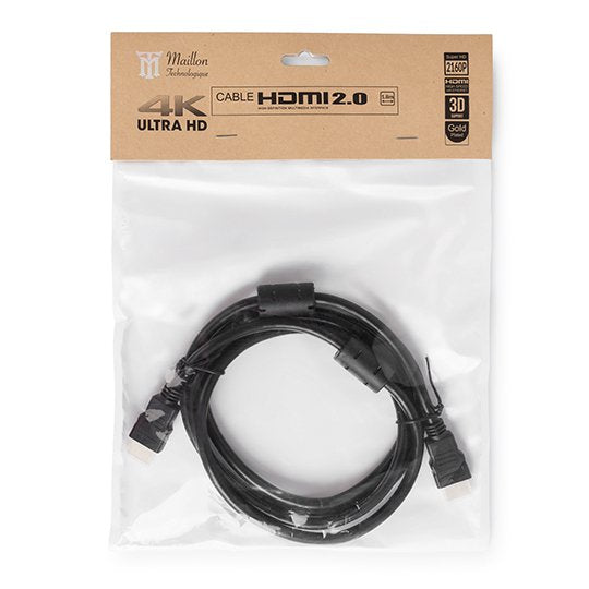 EAN 8435555100059 - Maillon Technologique Basic MTBHDB2018 cable HDMI 1,8 m HDMI tipo A (Estándar) Negro imagen 2