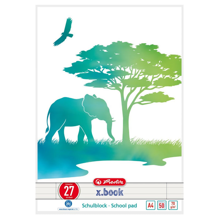 EAN 4008110295909 - Herlitz GREENline cuaderno y block A4 50 hojas Verde, Blanco imagen 1