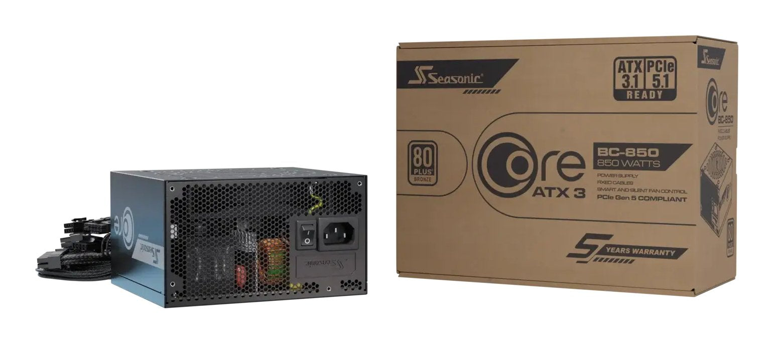 EAN 4711173879459 - Seasonic CORE BC-850 ATX 3.1 unidad de fuente de alimentación 850 W 20+4 pin ATX Negro imagen 12