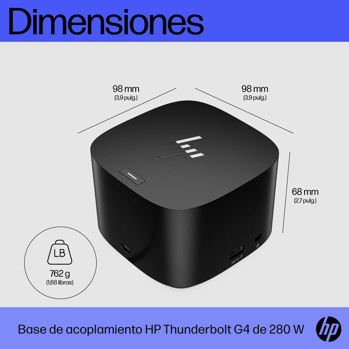 EAN 0196068757953 - HP Thunderbolt Dock 280W G4 w/Combo Cable Alámbrico Thunderbolt 4 Negro imagen 11