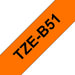 EAN 4977766692465 - Brother TZE-B51 cinta para impresora de etiquetas Negro sobre naranja fluorescente imagen 1