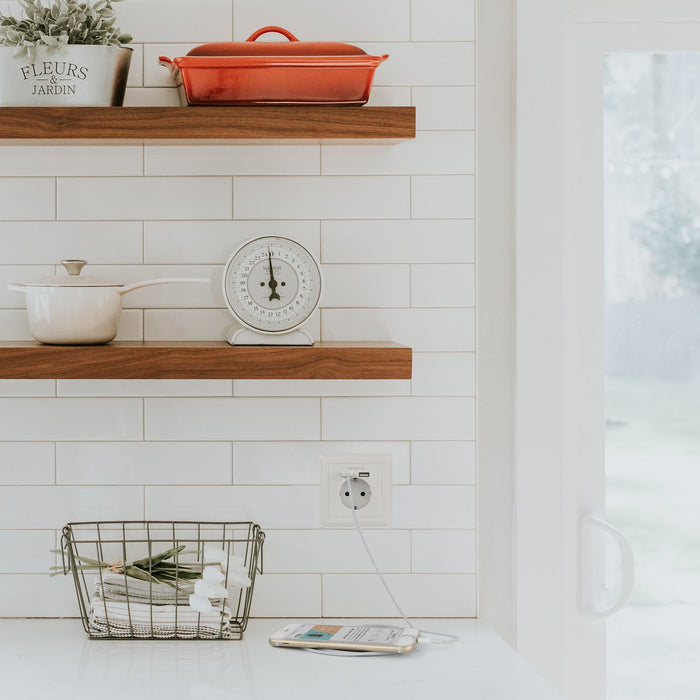 EAN 8433281009707 - Nanocable 10.35.0010 toma de corriente CEE 7/3 + USB Blanco imagen 11