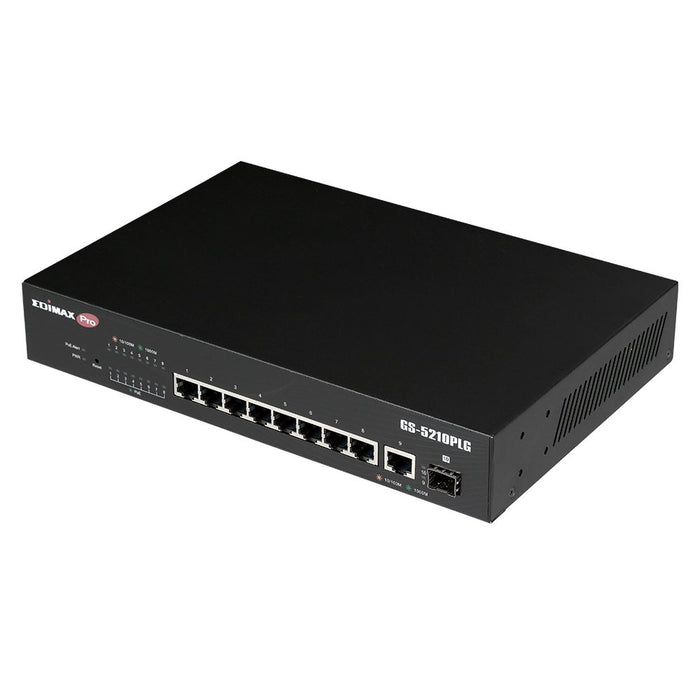 EAN 4717964704771 - Edimax Switch GS-5210PLG Gestionado Gigabit Ethernet (10/100/1000) Energía sobre Ethernet (PoE) Negro imagen 2