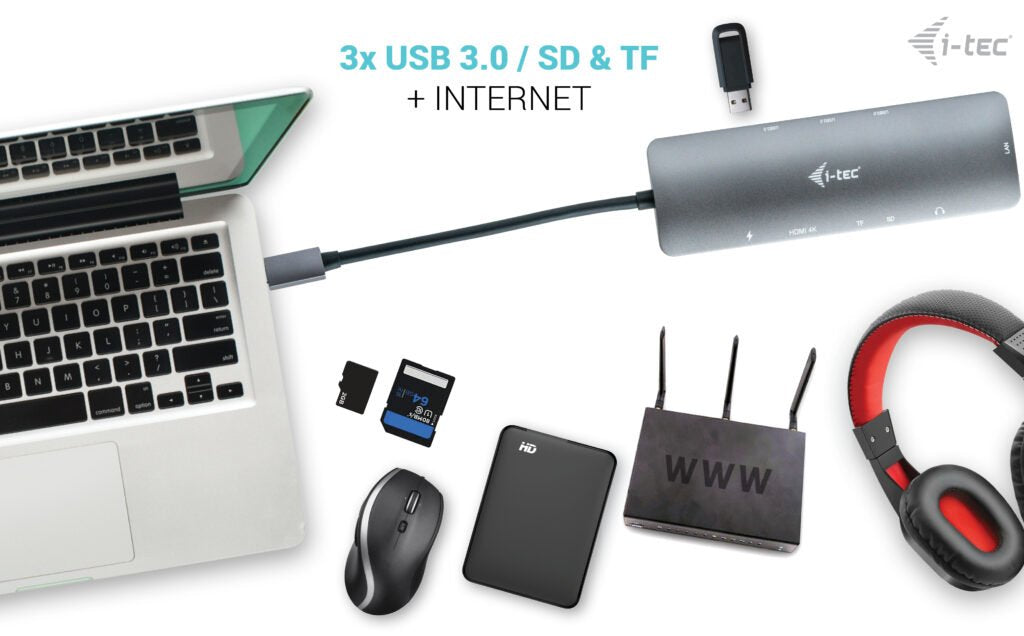 EAN 8595611702907 - i-tec Metal C31NANODOCKLANPD base para portátil y replicador de puertos Alámbrico USB 3.2 Gen 1 (3.1 Gen  imagen 15