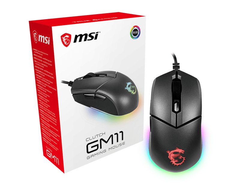 EAN 4719072646912 - MSI Clutch GM11 ratón Juego Izquierda USB tipo A Óptico 5000 DPI imagen 1